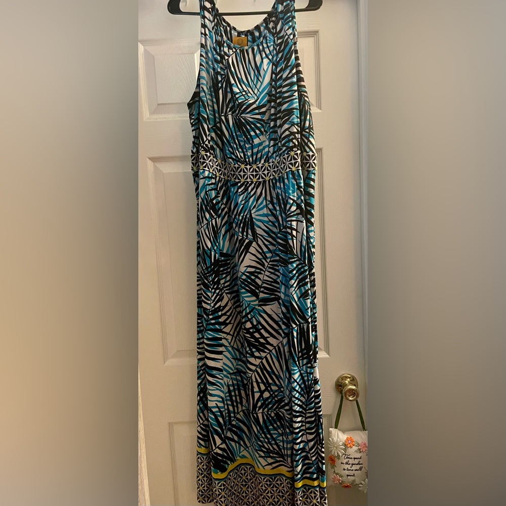 Ruby Rd. Blue and Black Striped Top